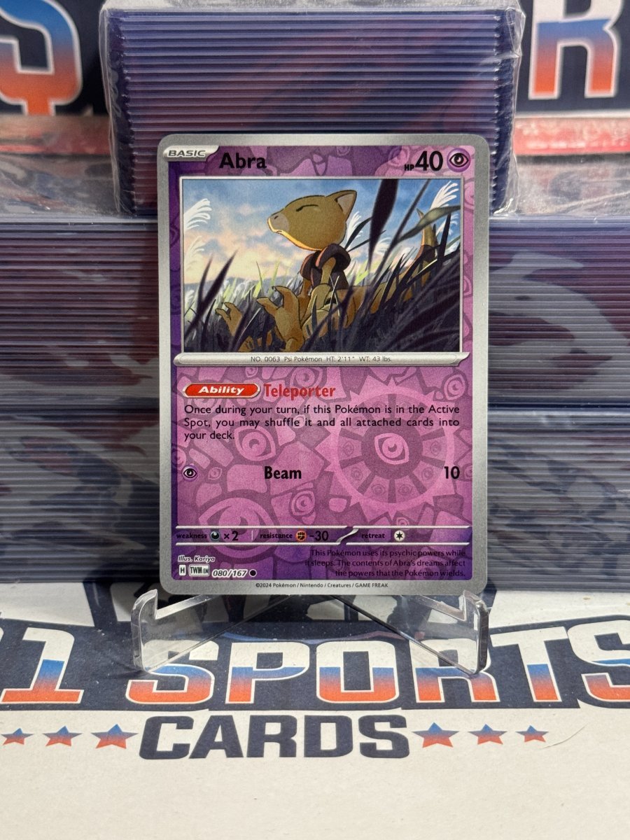 Pokemon TCG: Twilight Masquerade - Abra (Reverse Holo, Common) 80