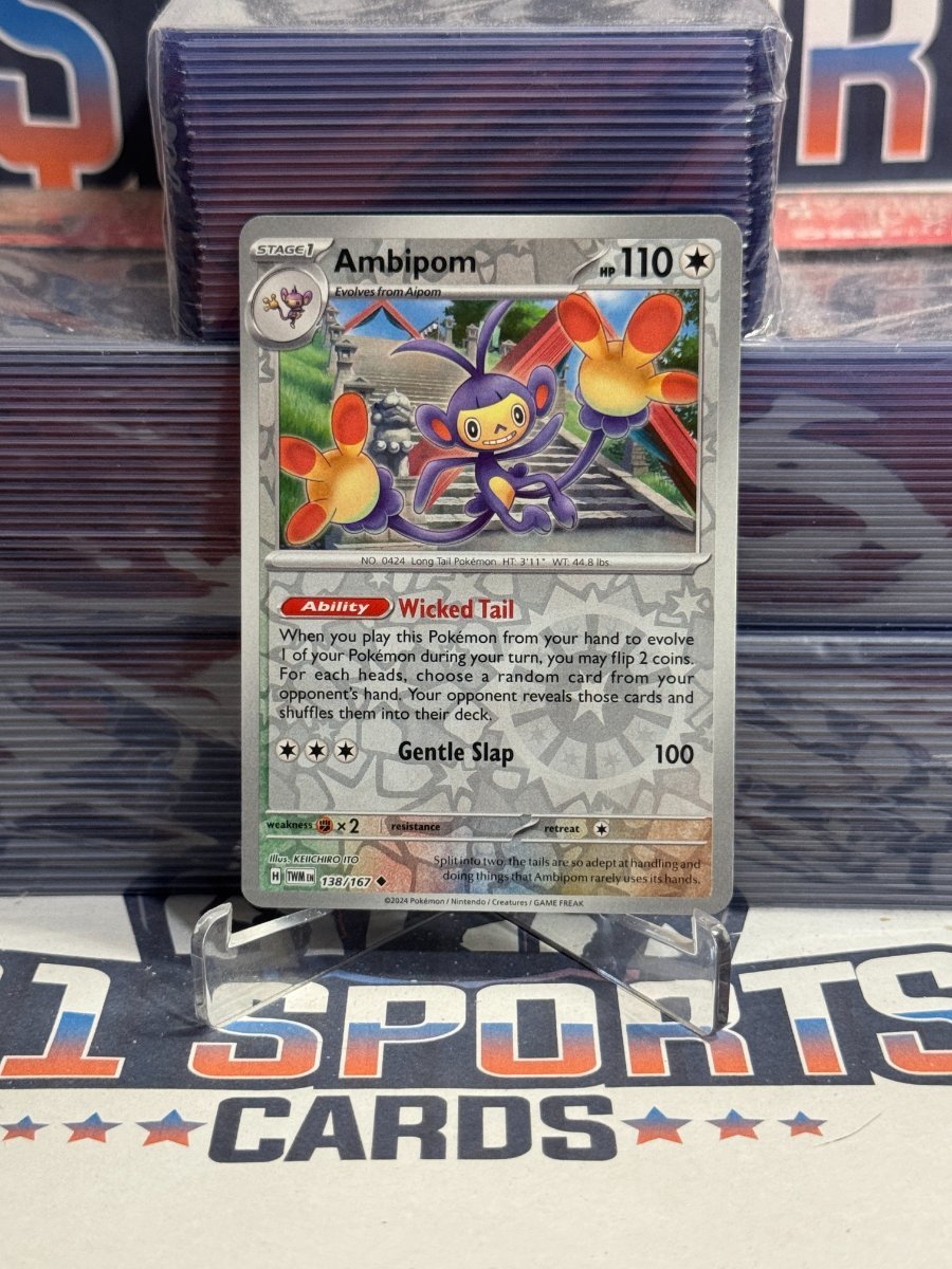 Pokemon TCG: Twilight Masquerade - Ambipom (Reverse Holo, Uncommon) 138