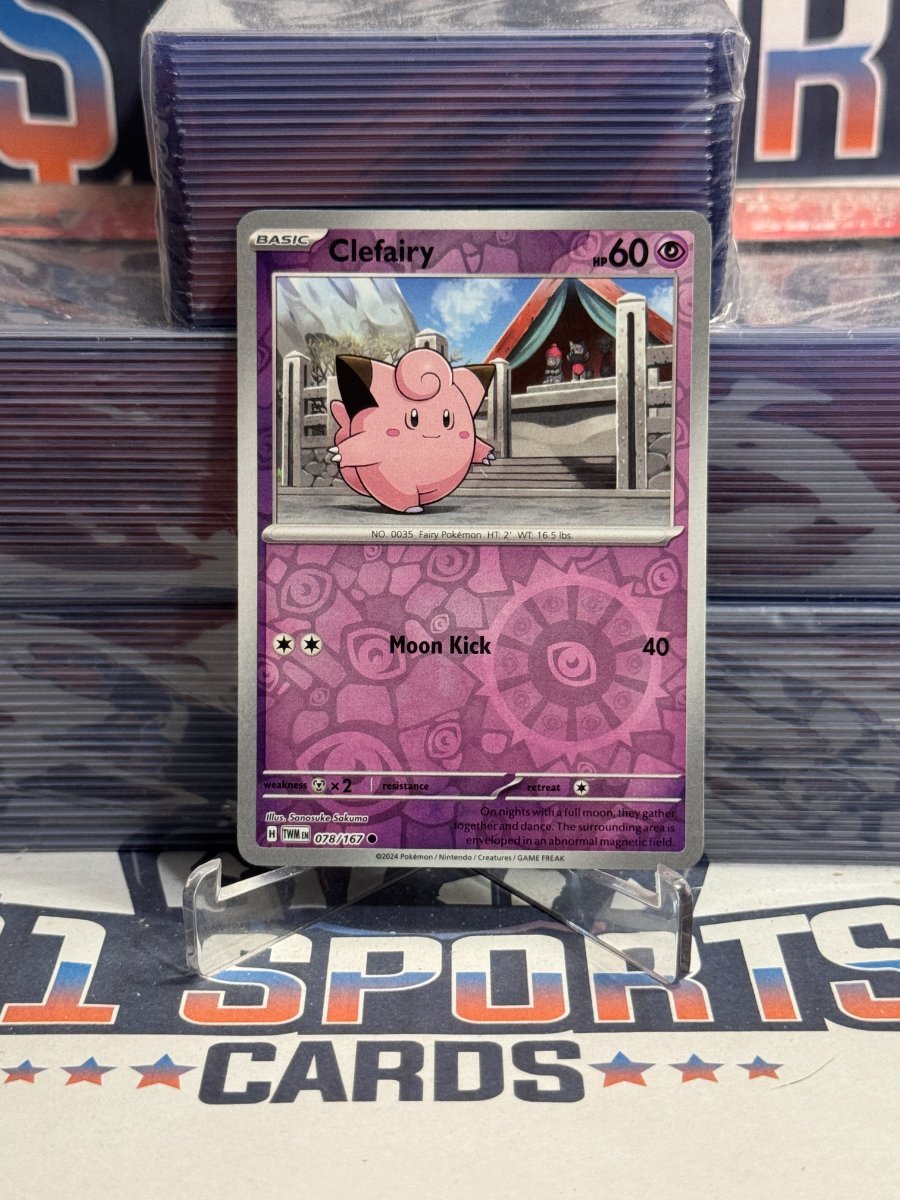 Pokemon TCG: Twilight Masquerade - Clefairy (Reverse Holo, Common) 78