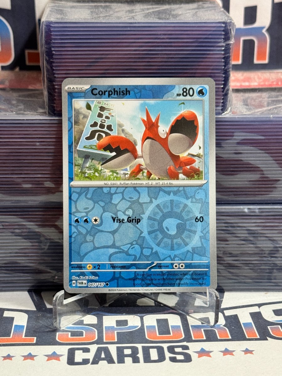Pokemon TCG: Twilight Masquerade - Corphish (Reverse Holo, Common) 47