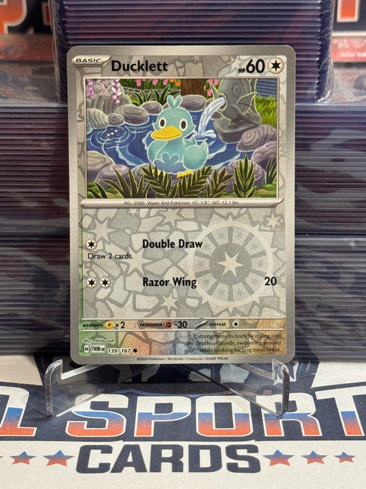 Pokemon TCG: Twilight Masquerade - Ducklett (Reverse Holo, Uncommon) 139