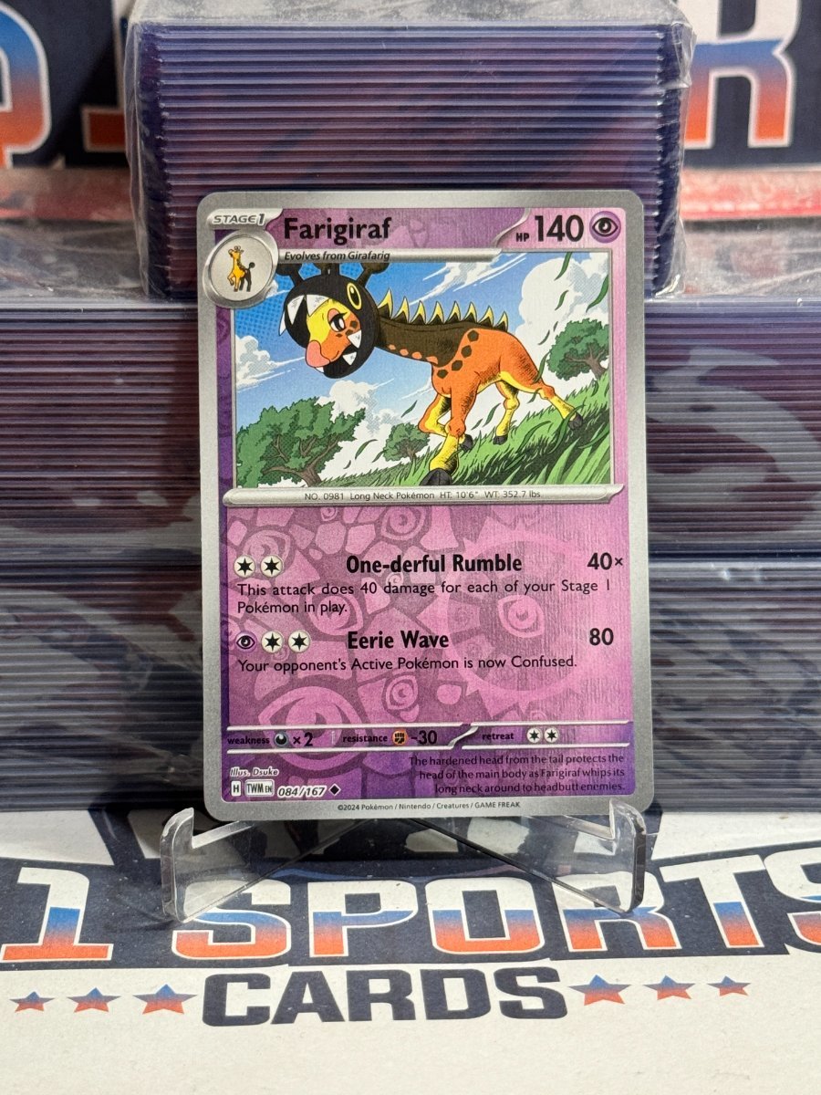 Pokemon TCG: Twilight Masquerade - Farigiraf (Reverse Holo, Uncommon) 84