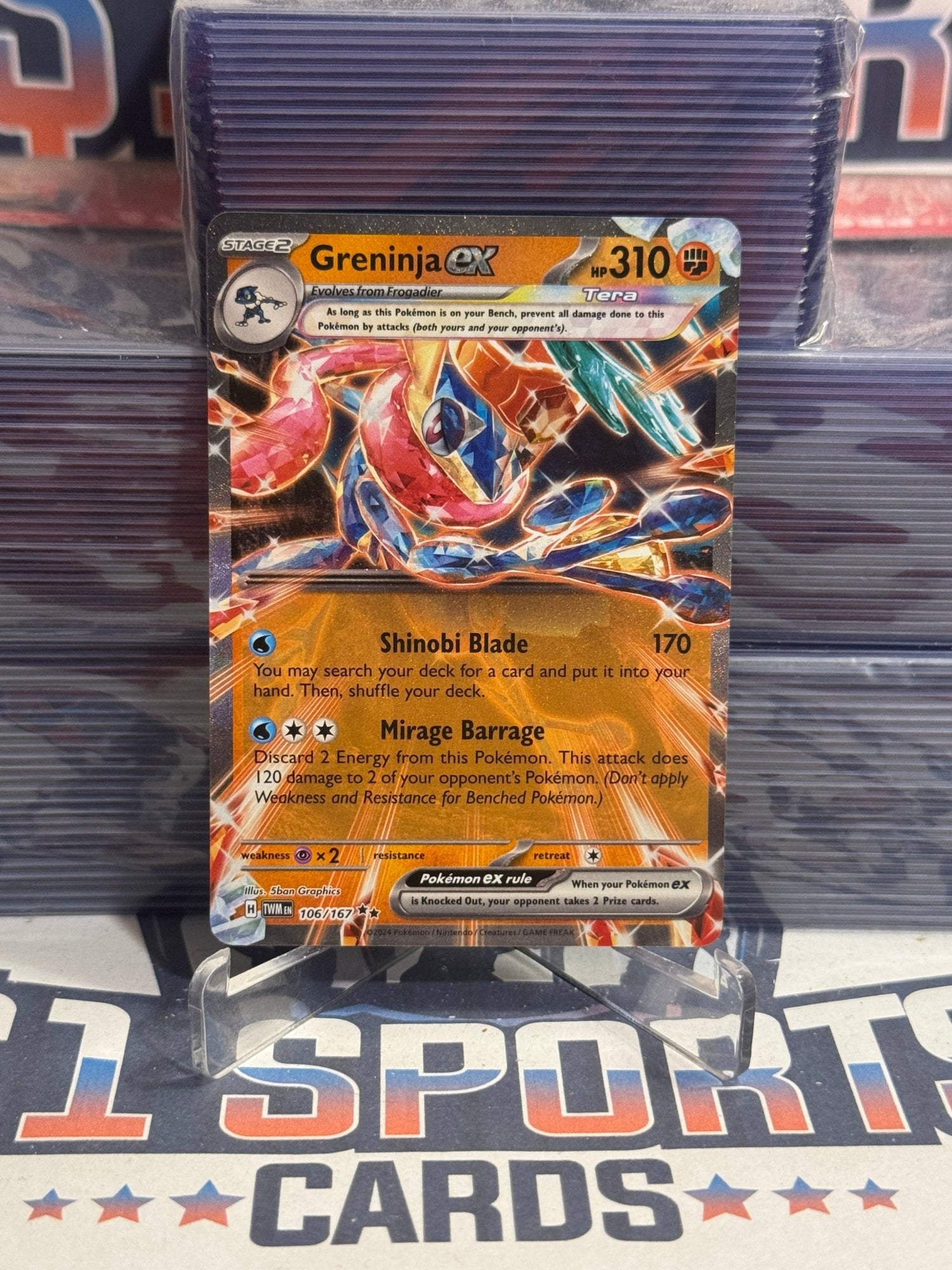 Pokemon TCG: Twilight Masquerade - Greninja EX (Double Rare) 106