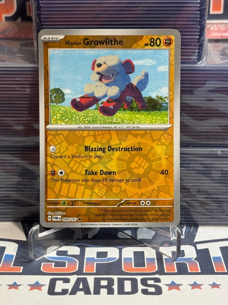 Pokemon TCG: Twilight Masquerade - Hisuian Growlithe (Reverse Holo, Common) 99