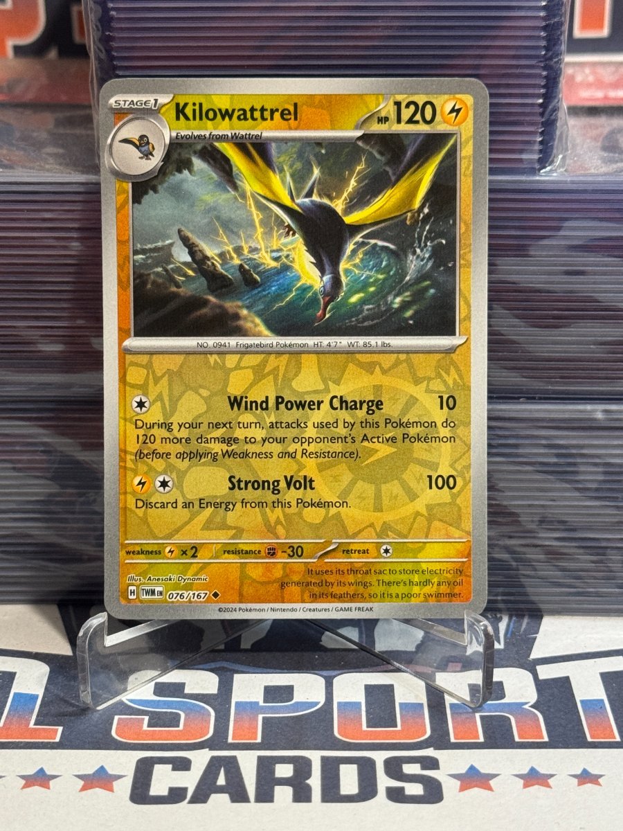 Pokemon TCG: Twilight Masquerade - Kilowattrel (Reverse Holo, Uncommon) 76