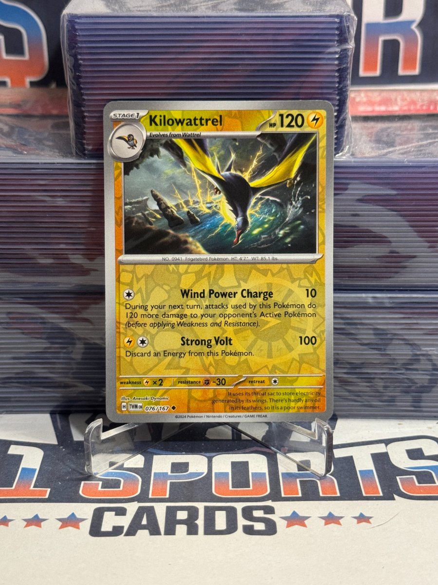 Pokemon TCG: Twilight Masquerade - Kilowattrel (Reverse Holo, Uncommon) #76