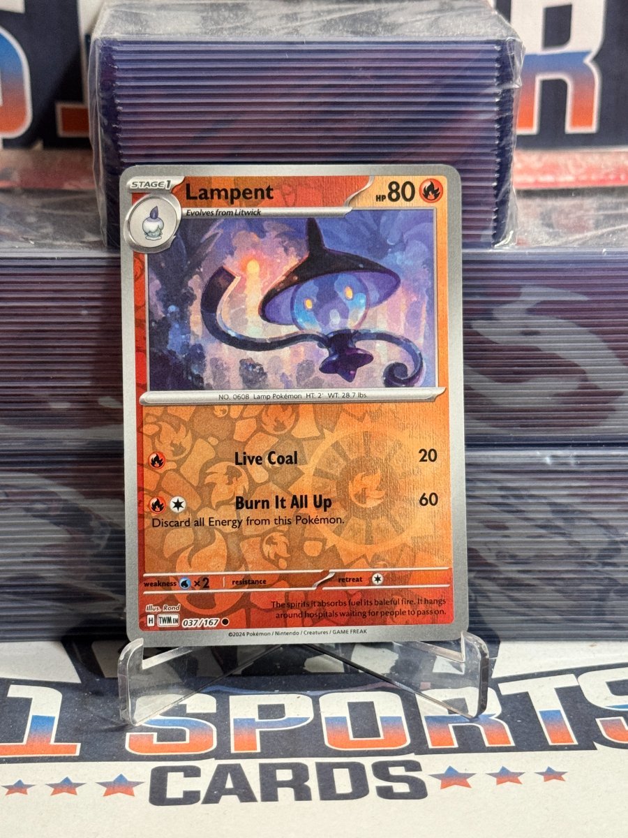 Pokemon TCG: Twilight Masquerade - Lampent (Reverse Holo, Common) 37