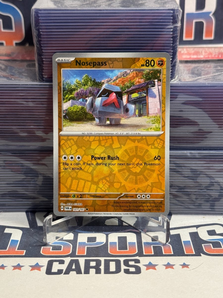 Pokemon TCG: Twilight Masquerade - Nosepass (Reverse Holo, Common) 101