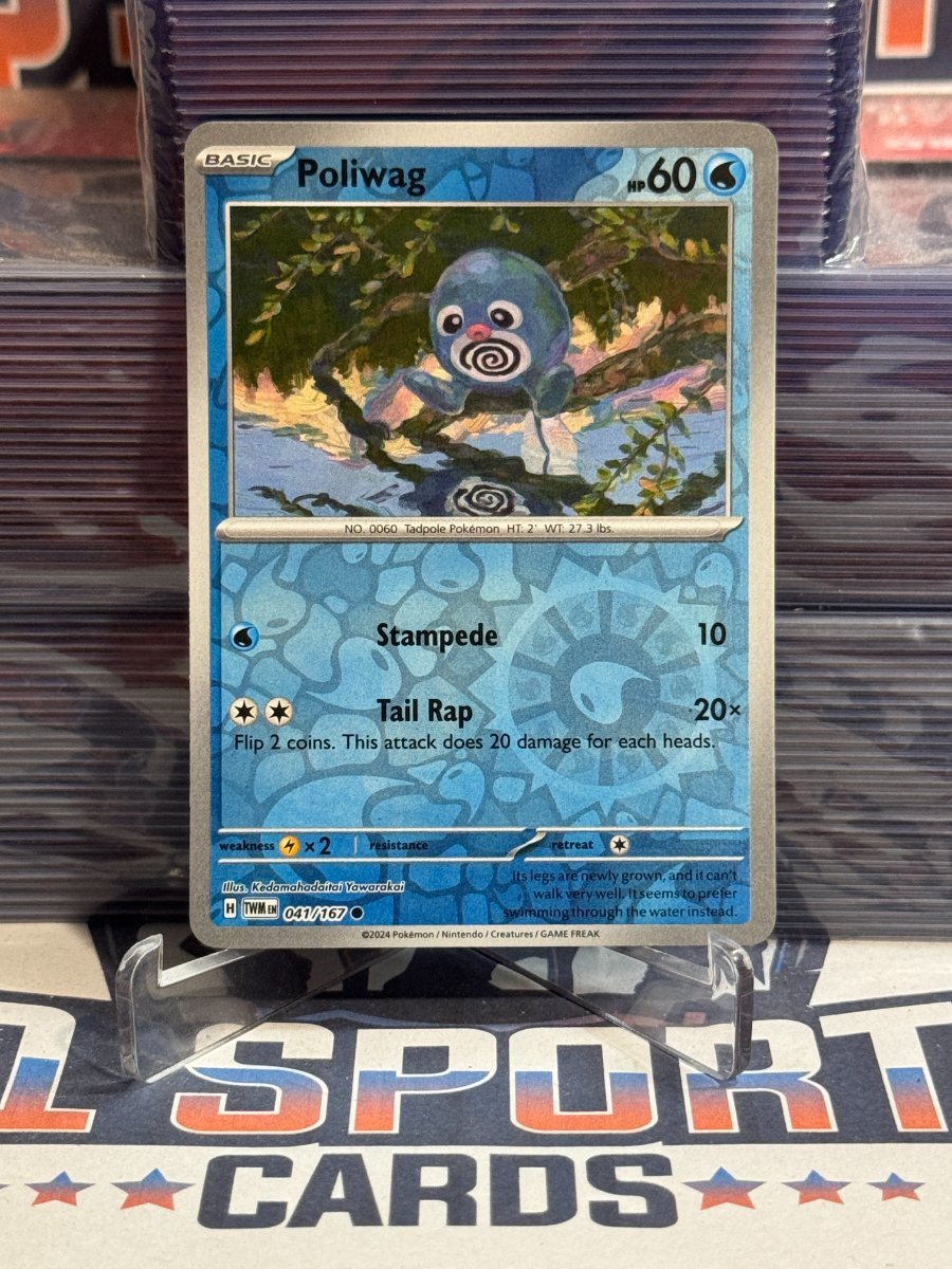 Pokemon TCG: Twilight Masquerade - Poliwag (Reverse Holo, Common) 61