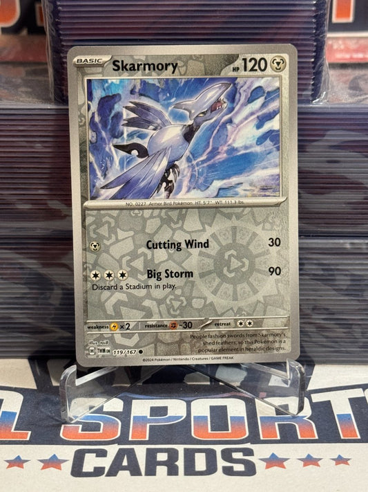 Pokemon TCG: Twilight Masquerade - Skarmory (Reverse Holo, Common) 119
