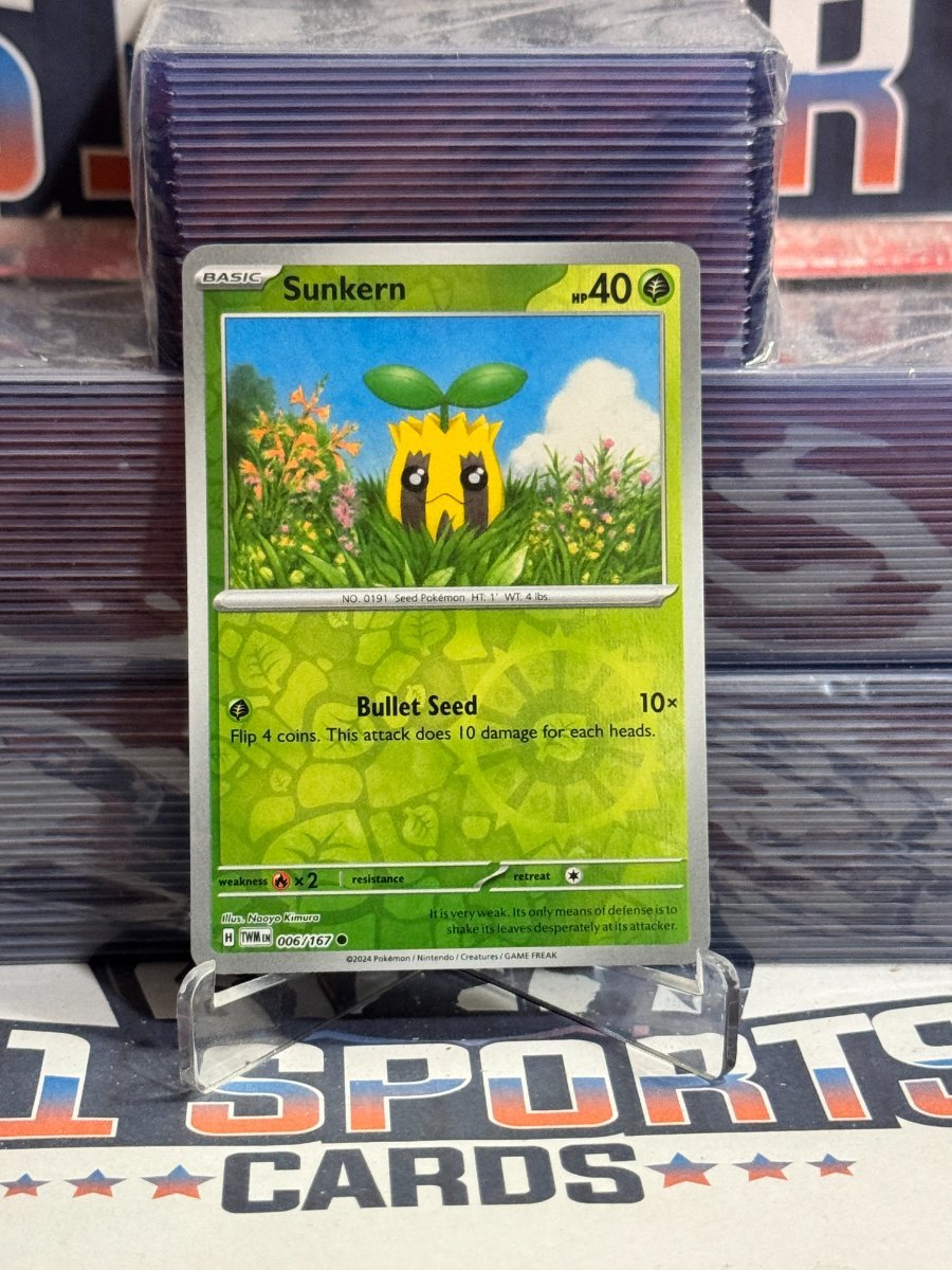 Pokemon TCG: Twilight Masquerade - Sunkern (Reverse Holo, Common) 6
