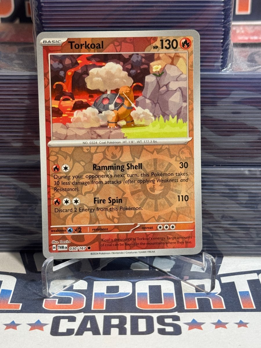 Pokemon TCG: Twilight Masquerade - Torkoal (Reverse Holo, Common) 30