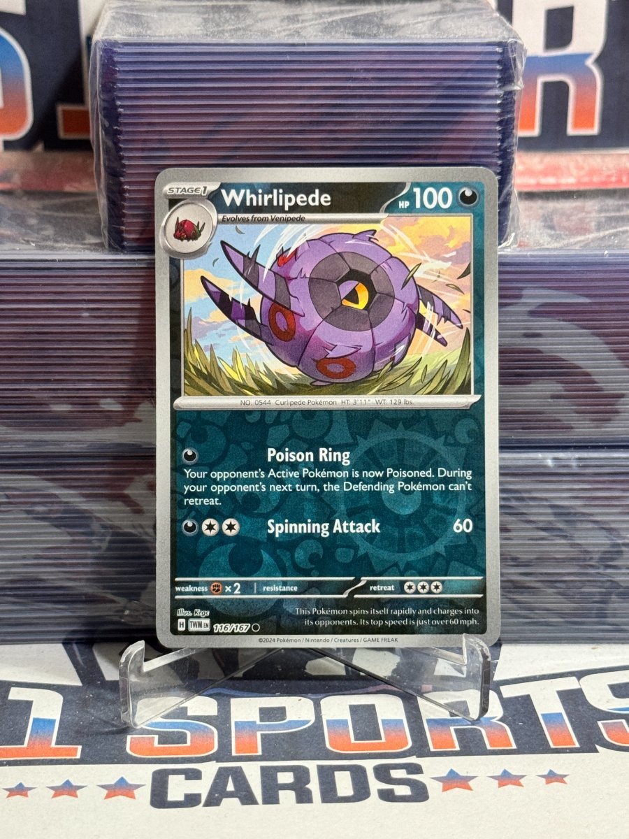 Pokemon TCG: Twilight Masquerade - Whirlipede (Reverse Holo, Common) 116