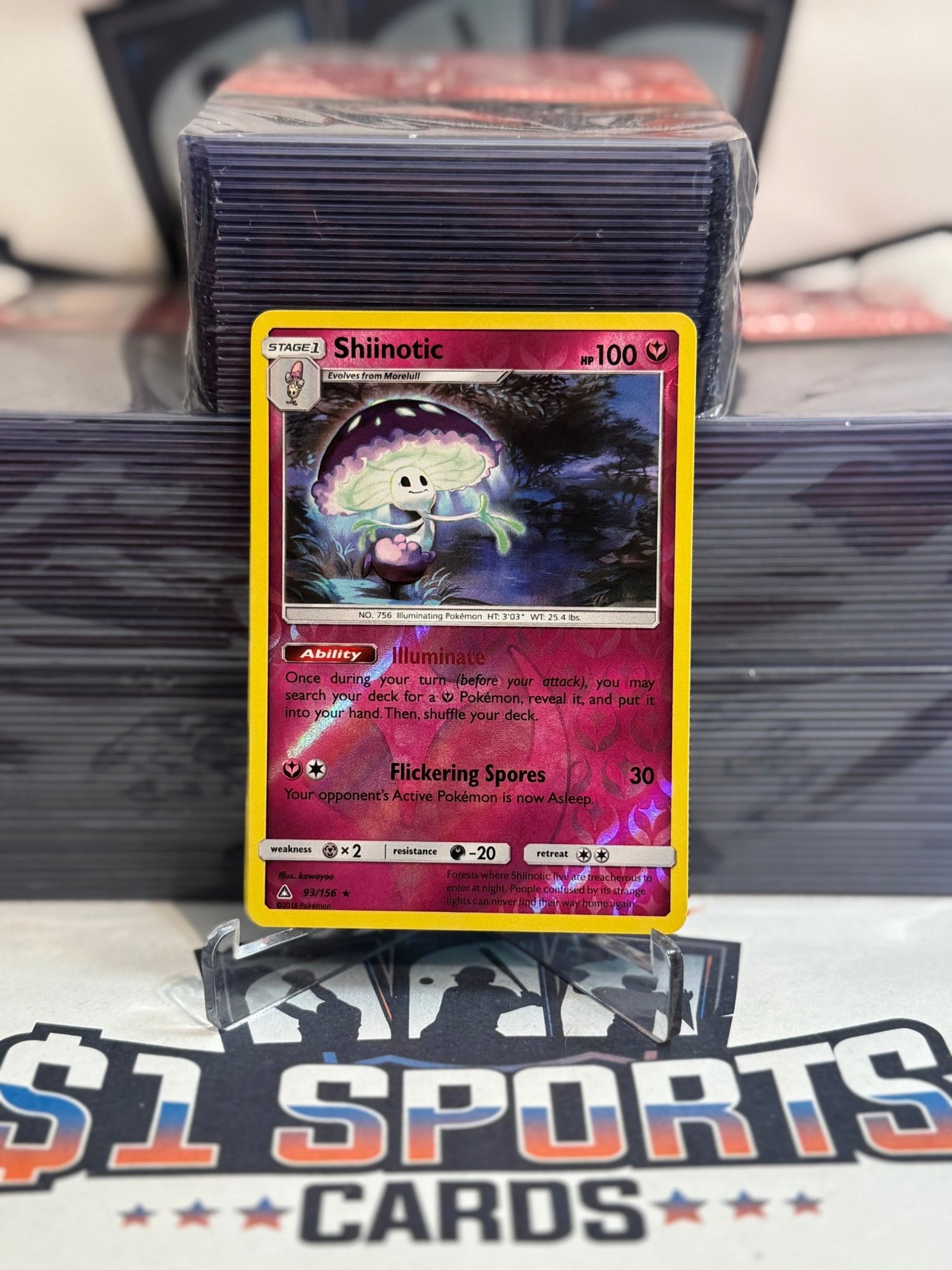 Pokemon TCG: Ultra Prism - Shiinotic (Reverse Holo, Rare) #93