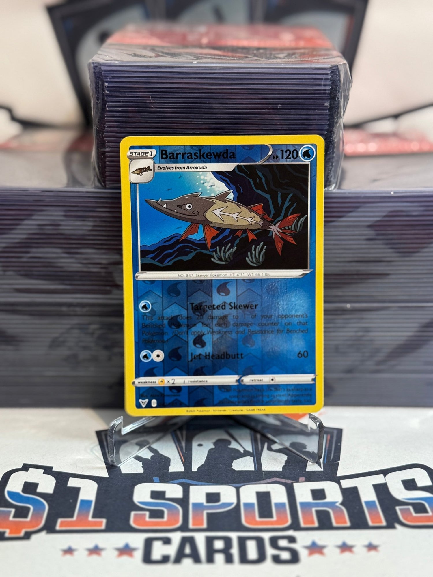 Pokemon TCG: Vivid Voltage - Barraskewda (Reverse Holo, Rare) #42