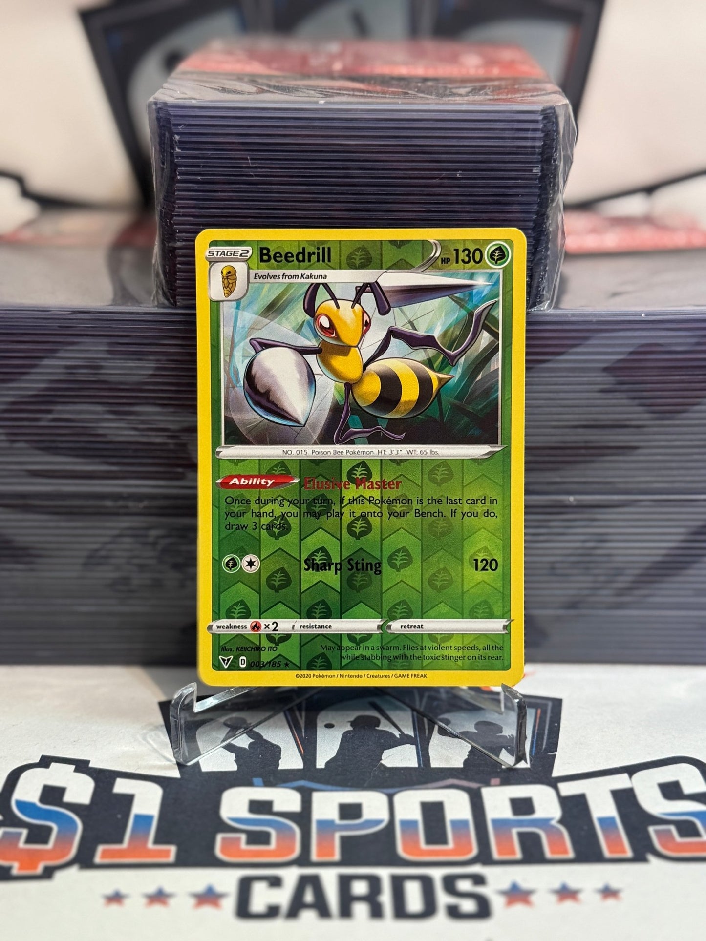 Pokemon TCG: Vivid Voltage - Beedrill (Reverse Holo, Rare) #3