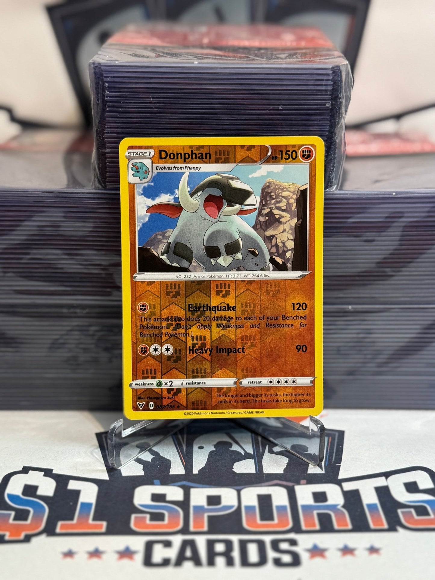 Pokemon TCG: Vivid Voltage - Donphan (Reverse Holo, Rare) #87