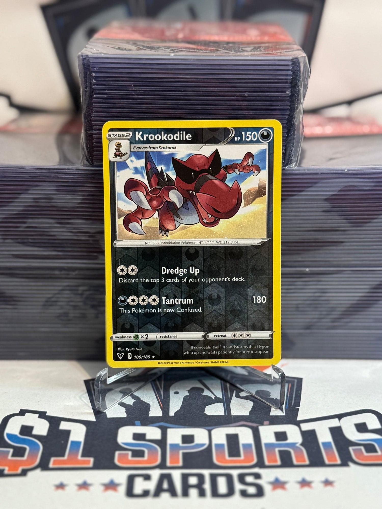 Pokemon TCG: Vivid Voltage - Krookodile (Reverse Holo, Rare) #109