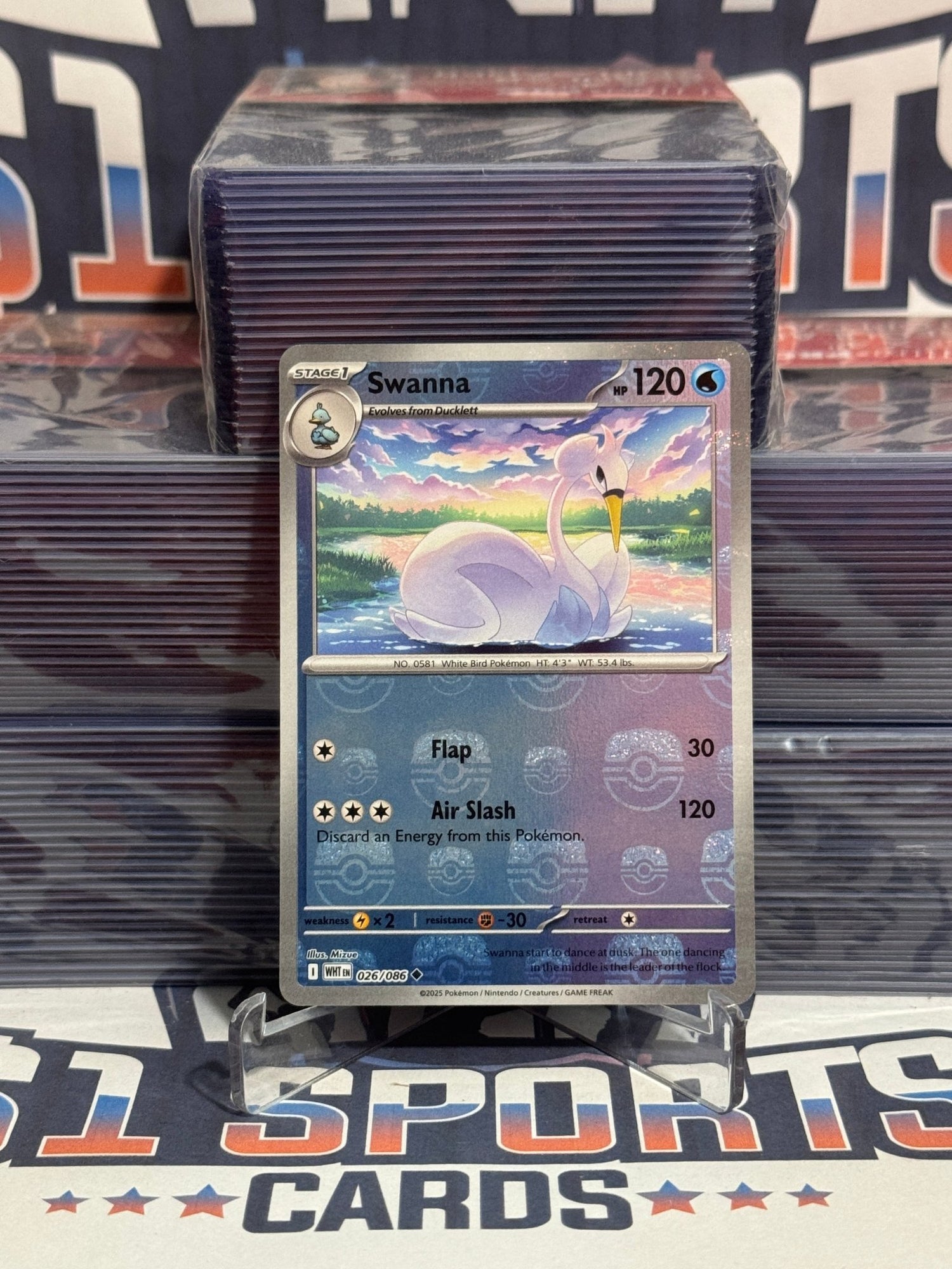 Pokemon TCG: White Flare - Swanna (Master Ball, Holo) 26