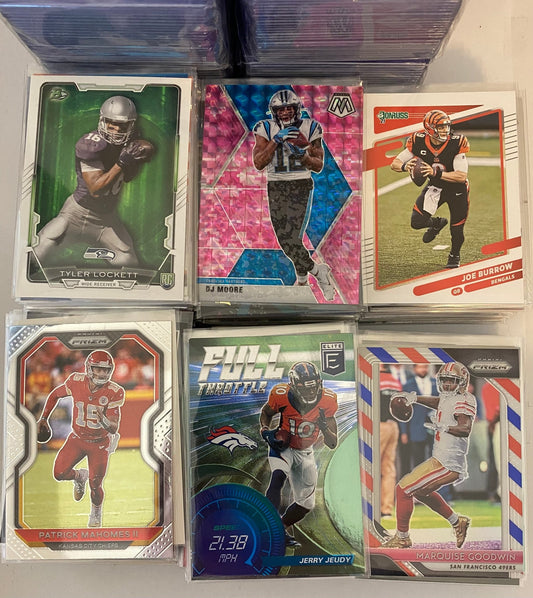 $100+ NFL Football Mystery Sports Trading Card Singles