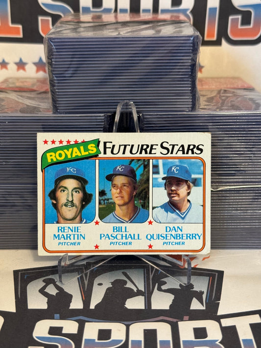 1980 Topps (Future Stars) Dan Quisenberry, Bill Paschall, Renie Martin Rookie #667