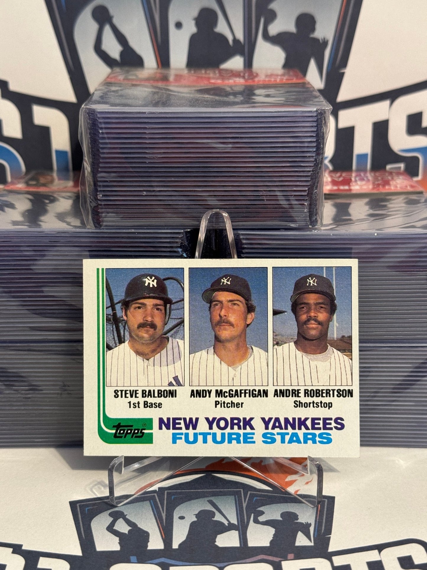 1982 Topps (Future Stars) Steve Balboni, Andy McGaffigan, Andre Robertson Rookie #93