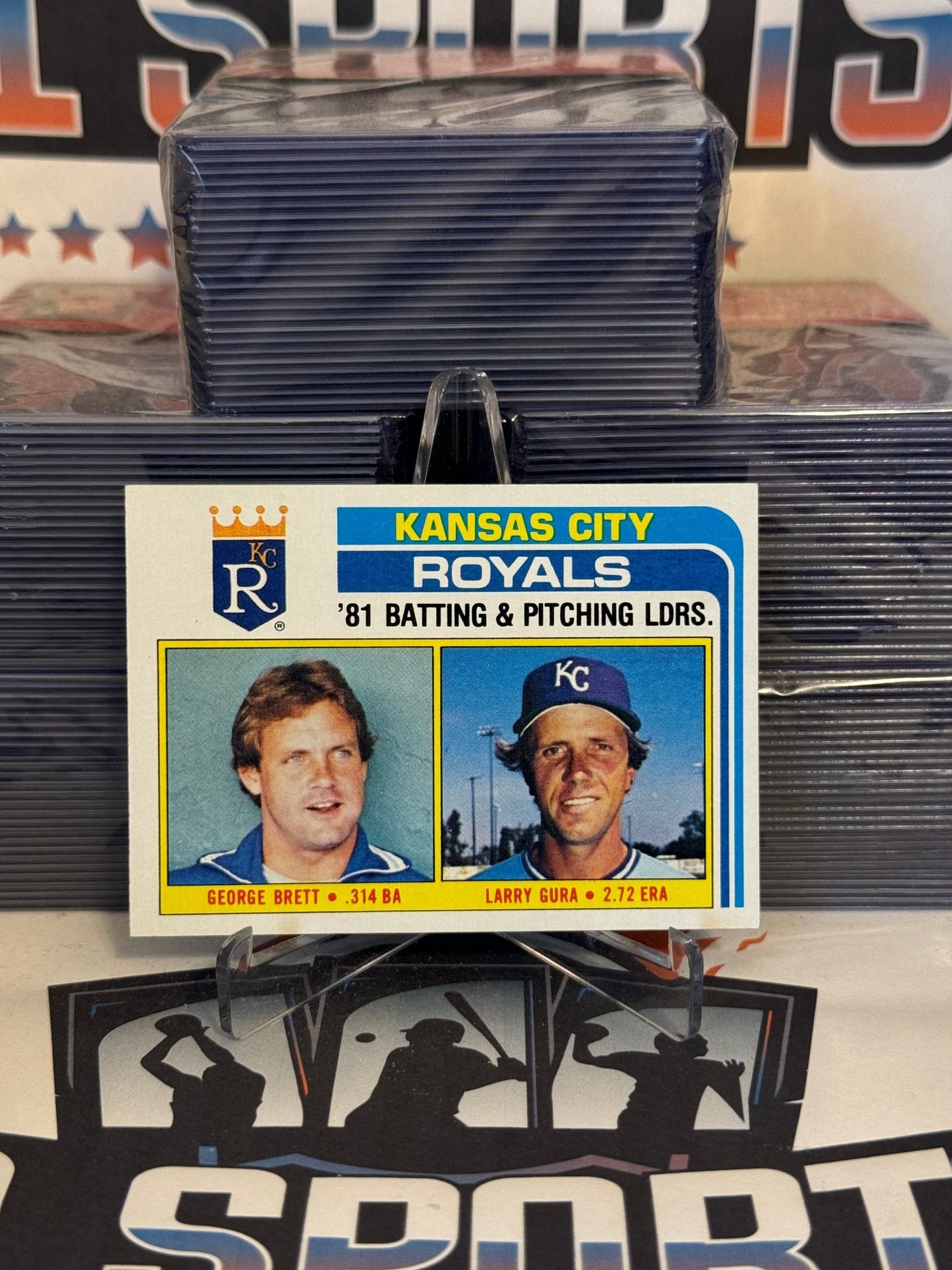 1982 Topps (Royals Leaders) George Brett & Larry Gura #96
