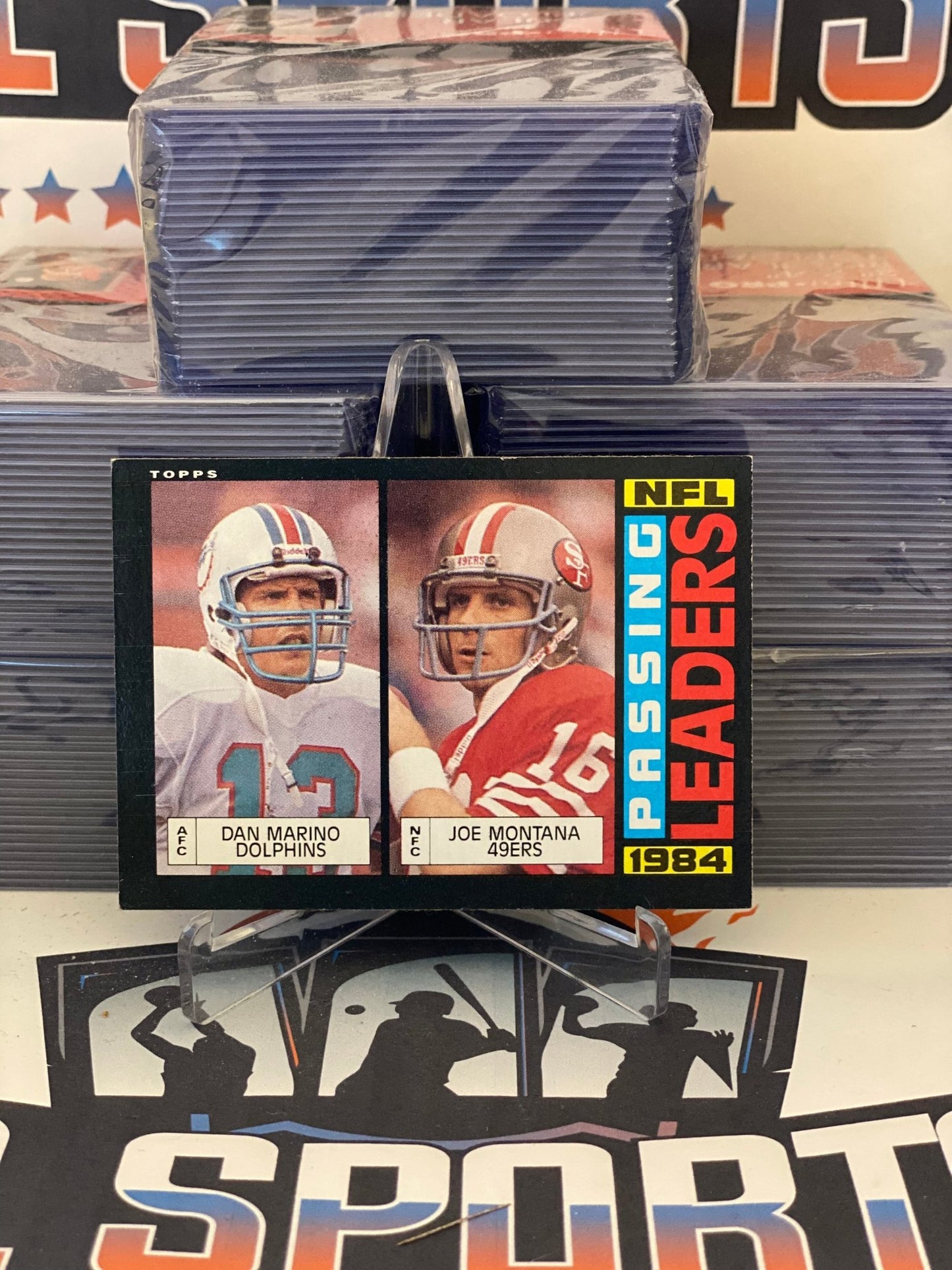 1985 Topps (Passing Leaders) Joe Montana & Dan Marino #192