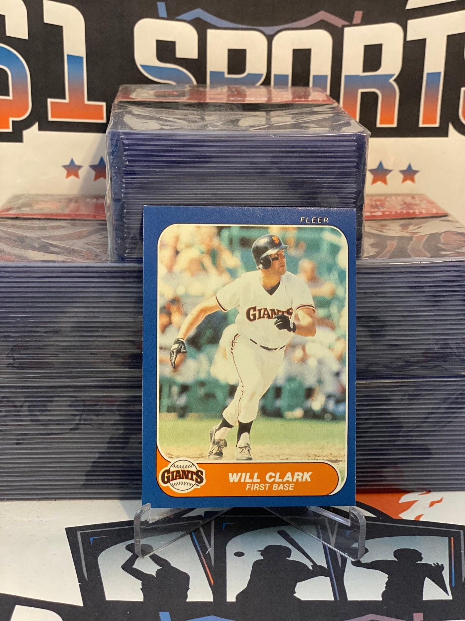 1986 Fleer Update Will Clark Rookie #U-25