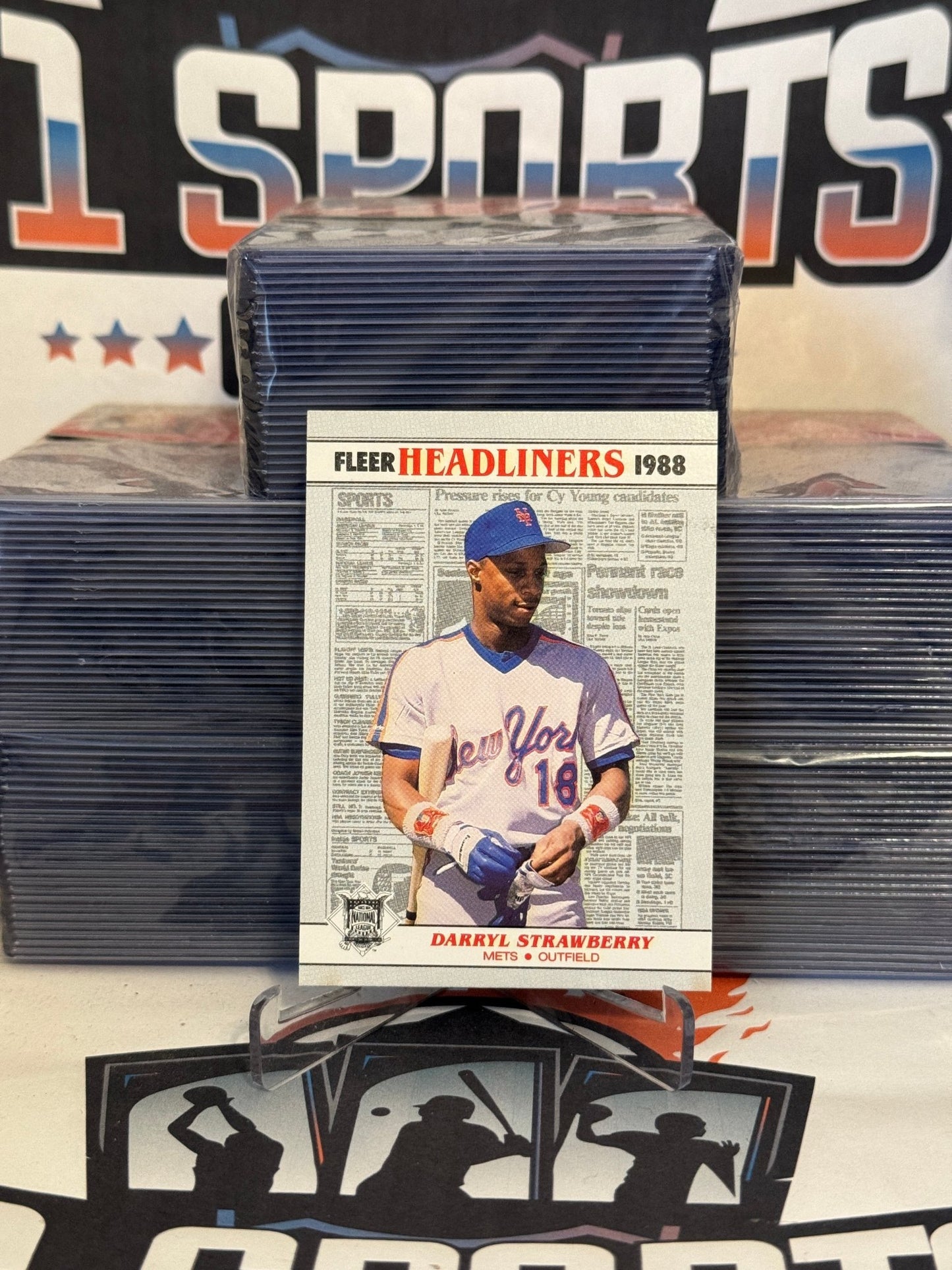 1988 Fleer (Headliners) Darryl Strawberry #4