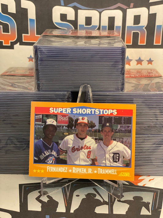 1988 Score (Superstar Shortstops) Cal Ripken Jr., Tony Fernandez, Alan Trammell #651