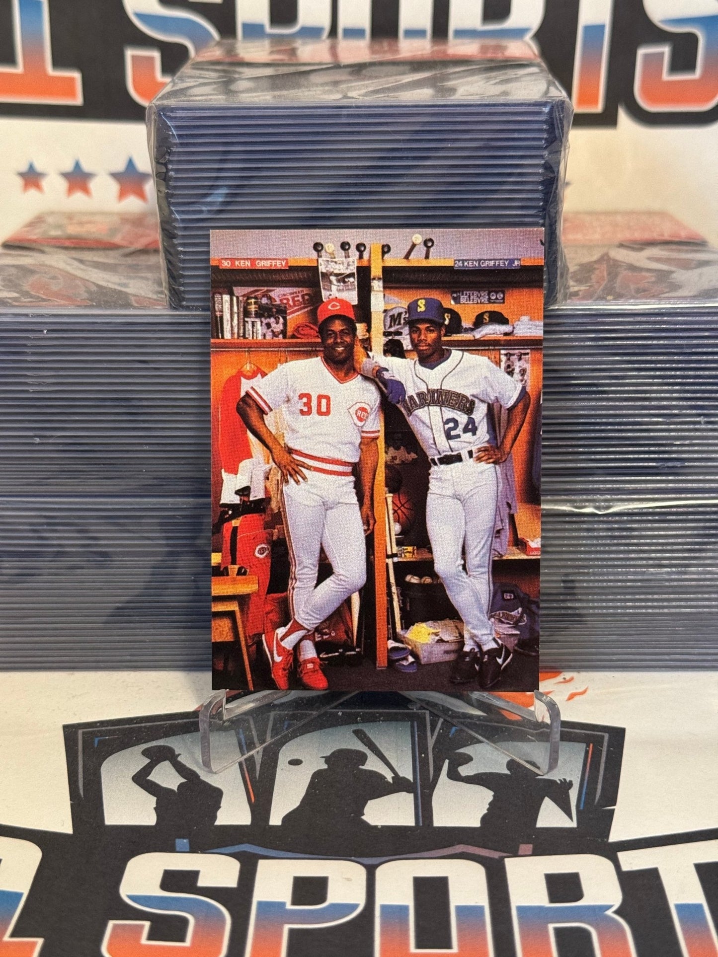 1989 Costacos (Sample Not Intended For Resale) Ken Griffey Jr. & Sr. #NNO