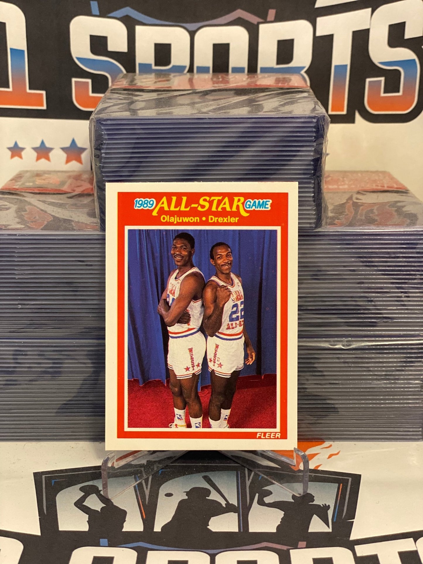 1989 Fleer (All-Star Game) Hakeem Olajuwon & Clyde Drexler #164