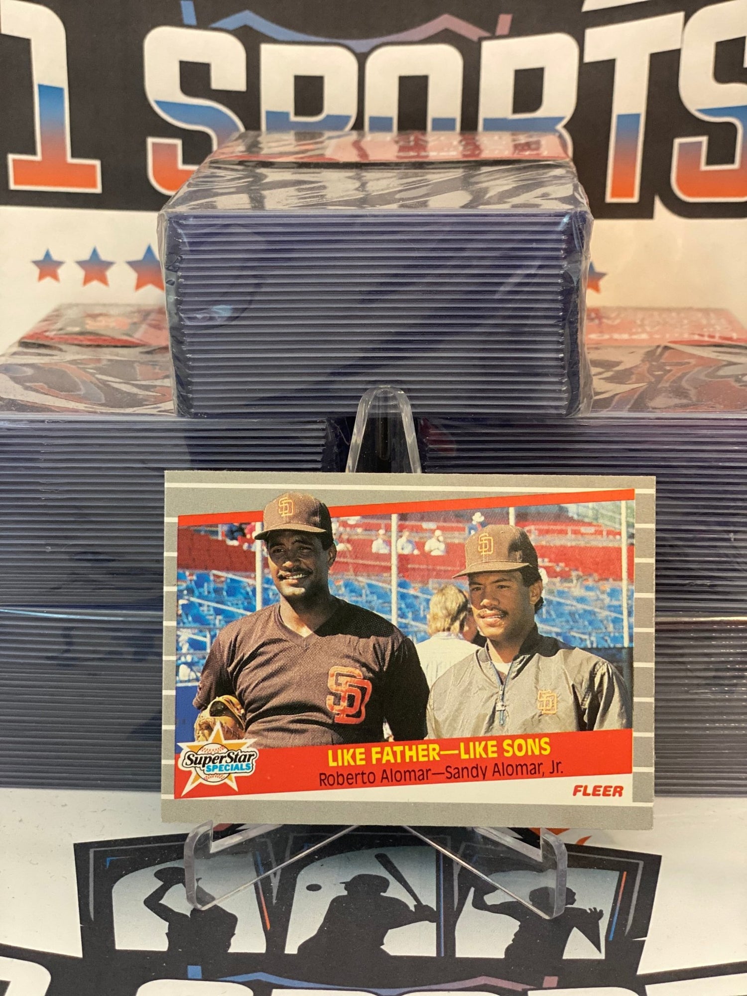 1989 Fleer (Like Father, Like Son) Robert Alomar & Sandy Alomar Jr. #630