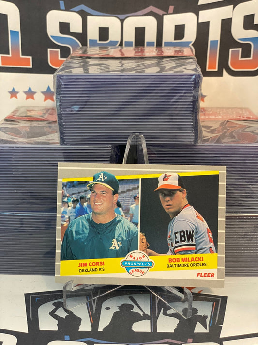 1989 Fleer (Major League Prospects) Jim Corsi & Bob Milacki Rookie #649