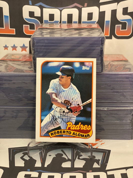 1989 Topps (Hand-Signed Auto) Roberto Alomar #206