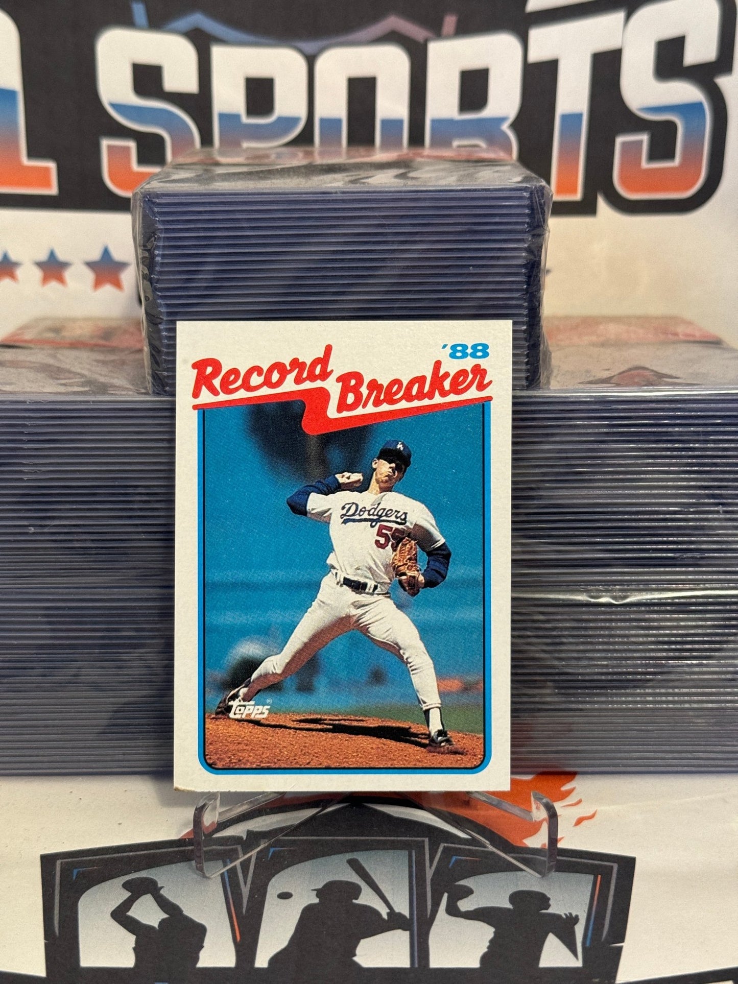 1989 Topps Record Breaker Orel Hershiser 5 1 Sports Cards