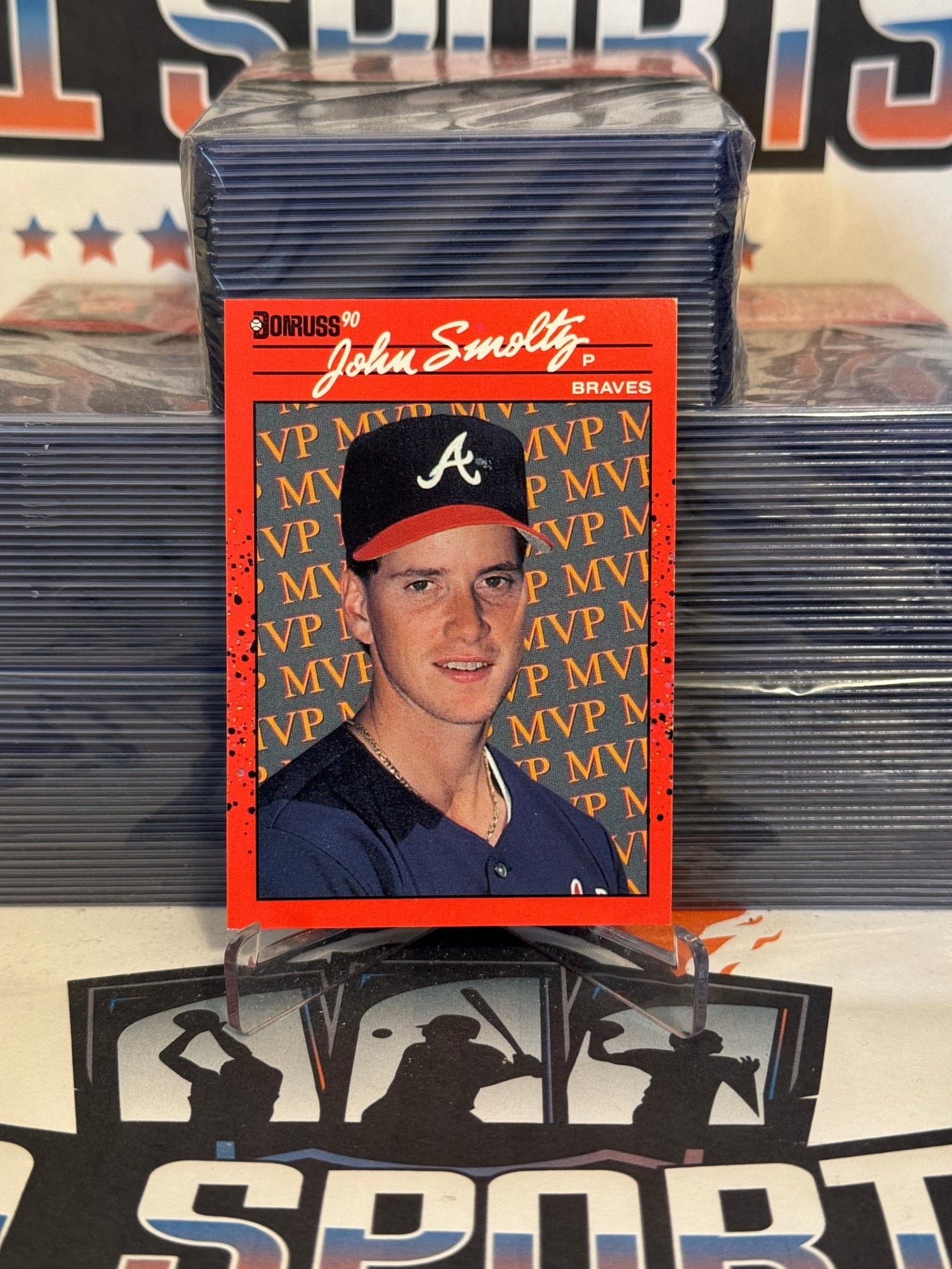 1990 Donruss (Tom Glavine Pictured Error, MVP) John Smoltz #BC-12