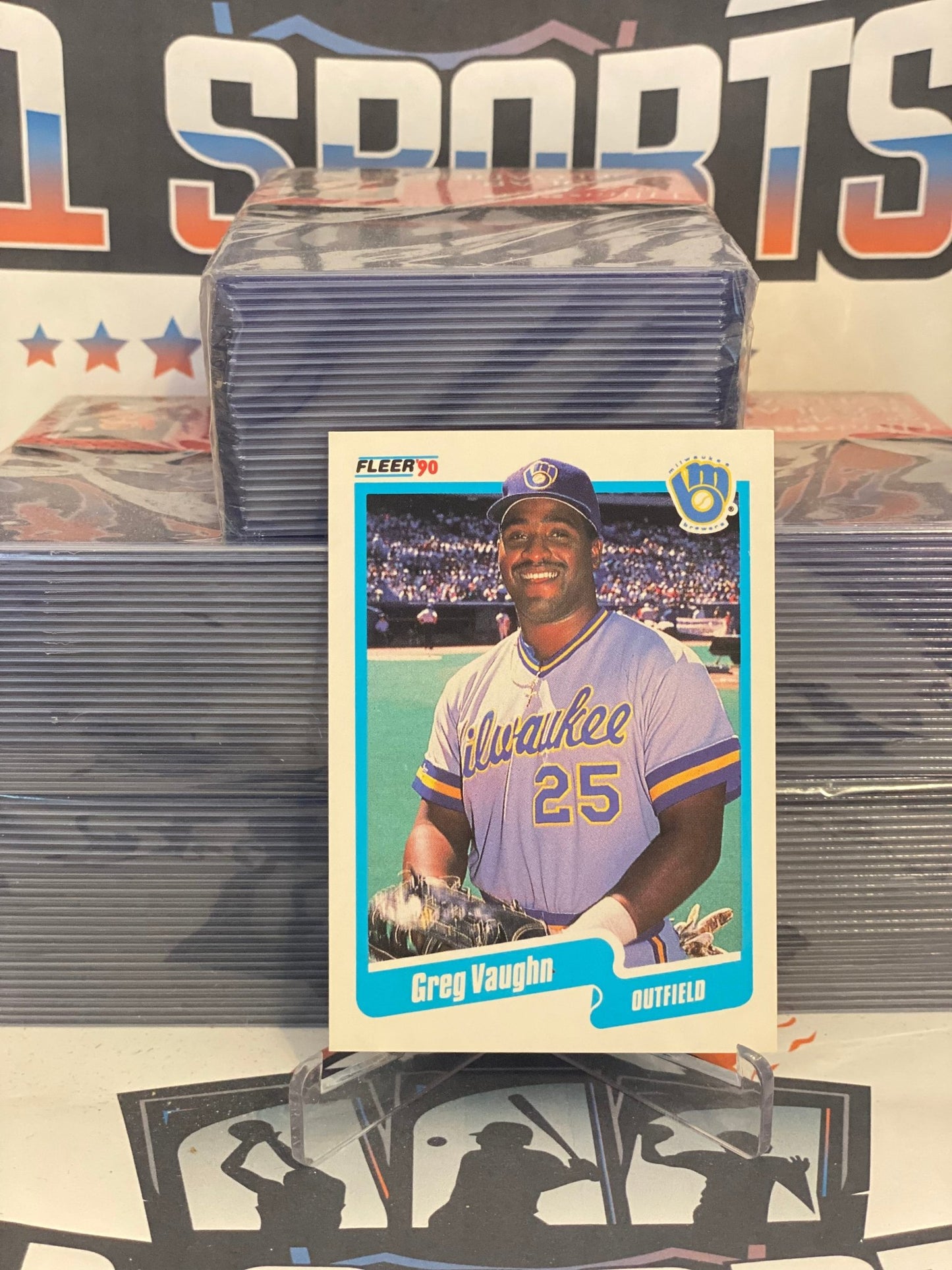 1990 Fleer (2nd Year) Greg Vaughn #339