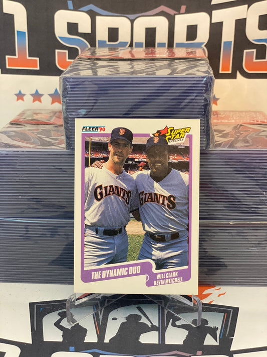 1990 Fleer (Dynamic Duo) Will Clark & Kevin Mitchell #637