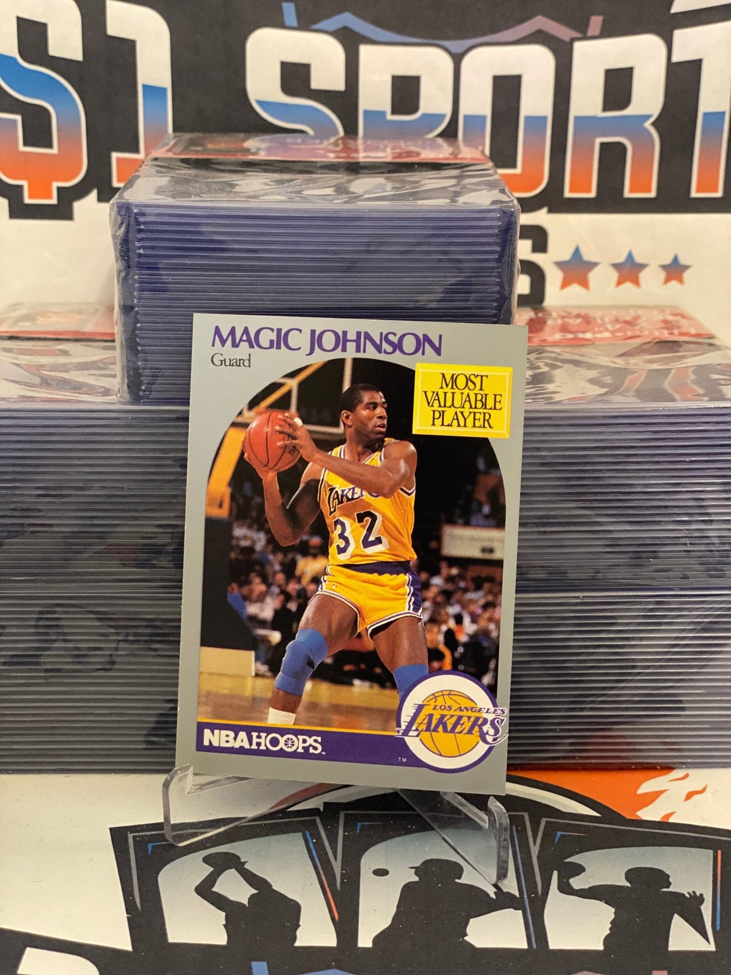 rare 1990 nba hoops cards hologram were valuable in the 90s 1990 NBA Hoops (MVP) Magic
