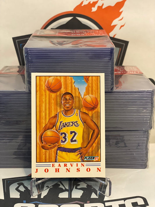 1991 Fleer (Pro-Vision) Erving (Magic) Johnson #6