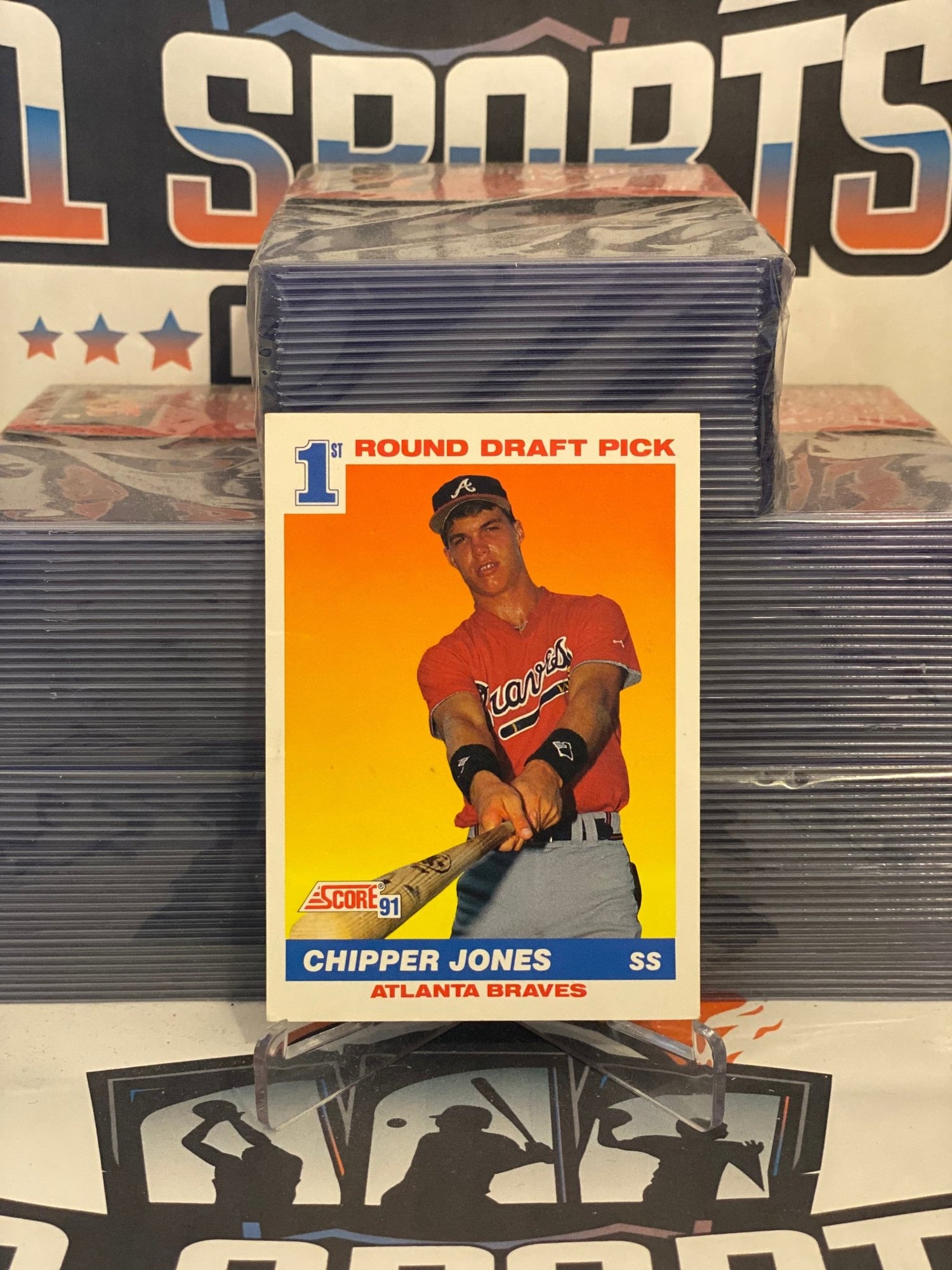 1991 Score (1st Round Draft Pick) Chipper Jones Rookie #671