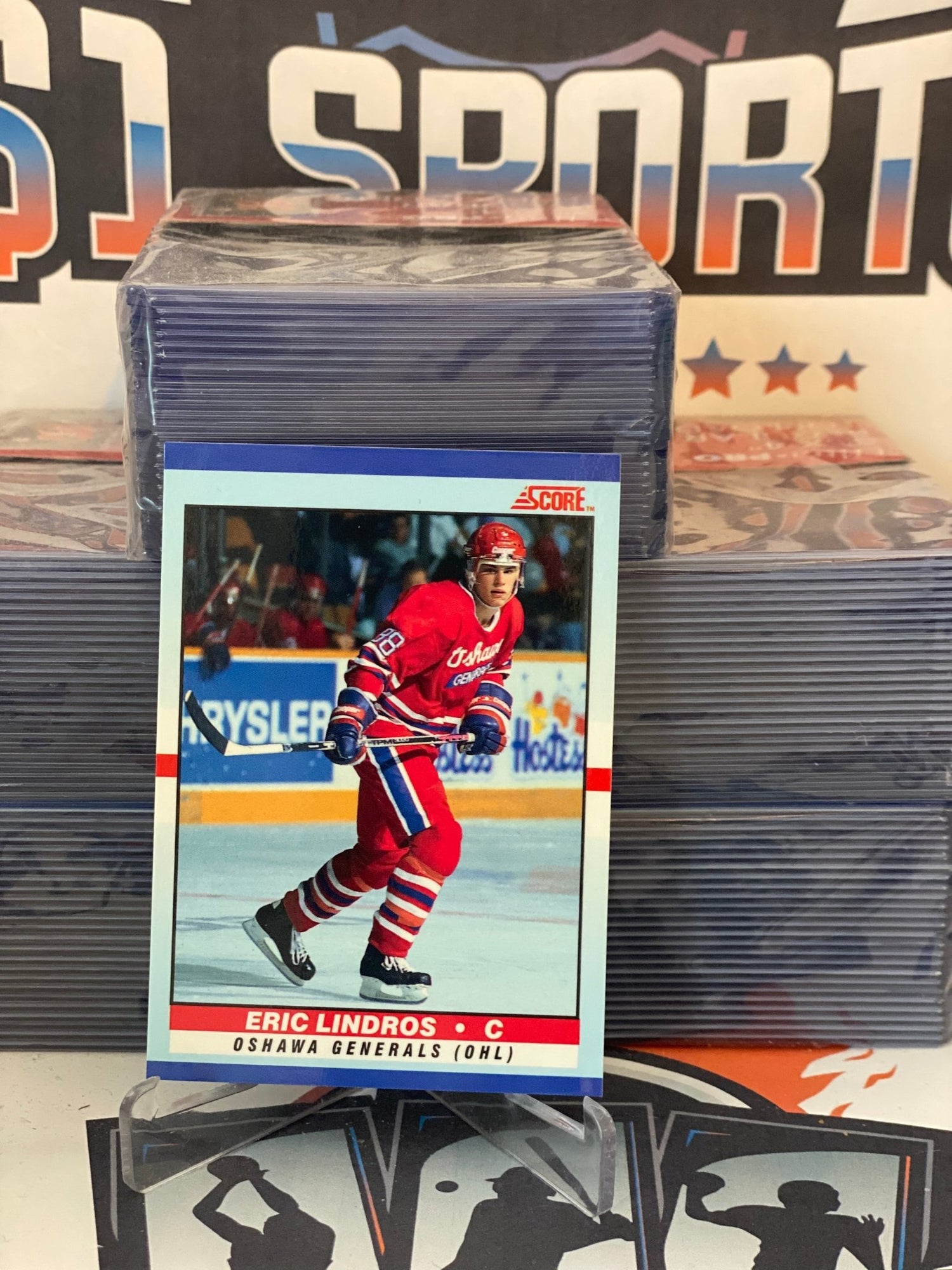 1991 Score (Bi-Lingual) Eric Lindros Rookie #40