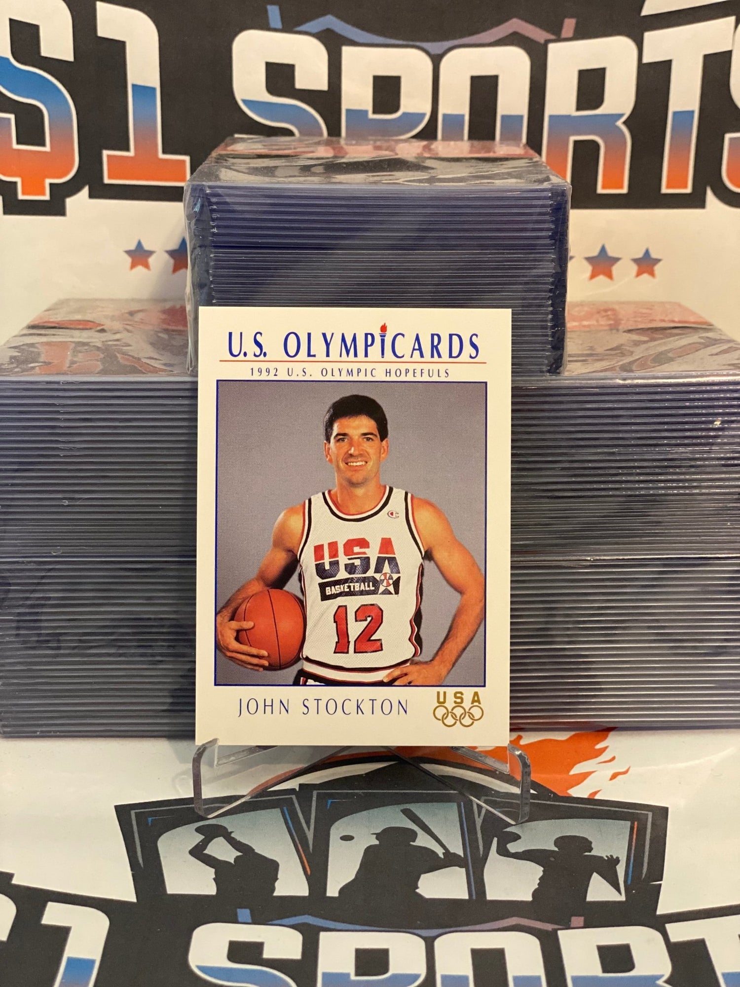 1992 Impel U.S. Olympics John Stockton #17