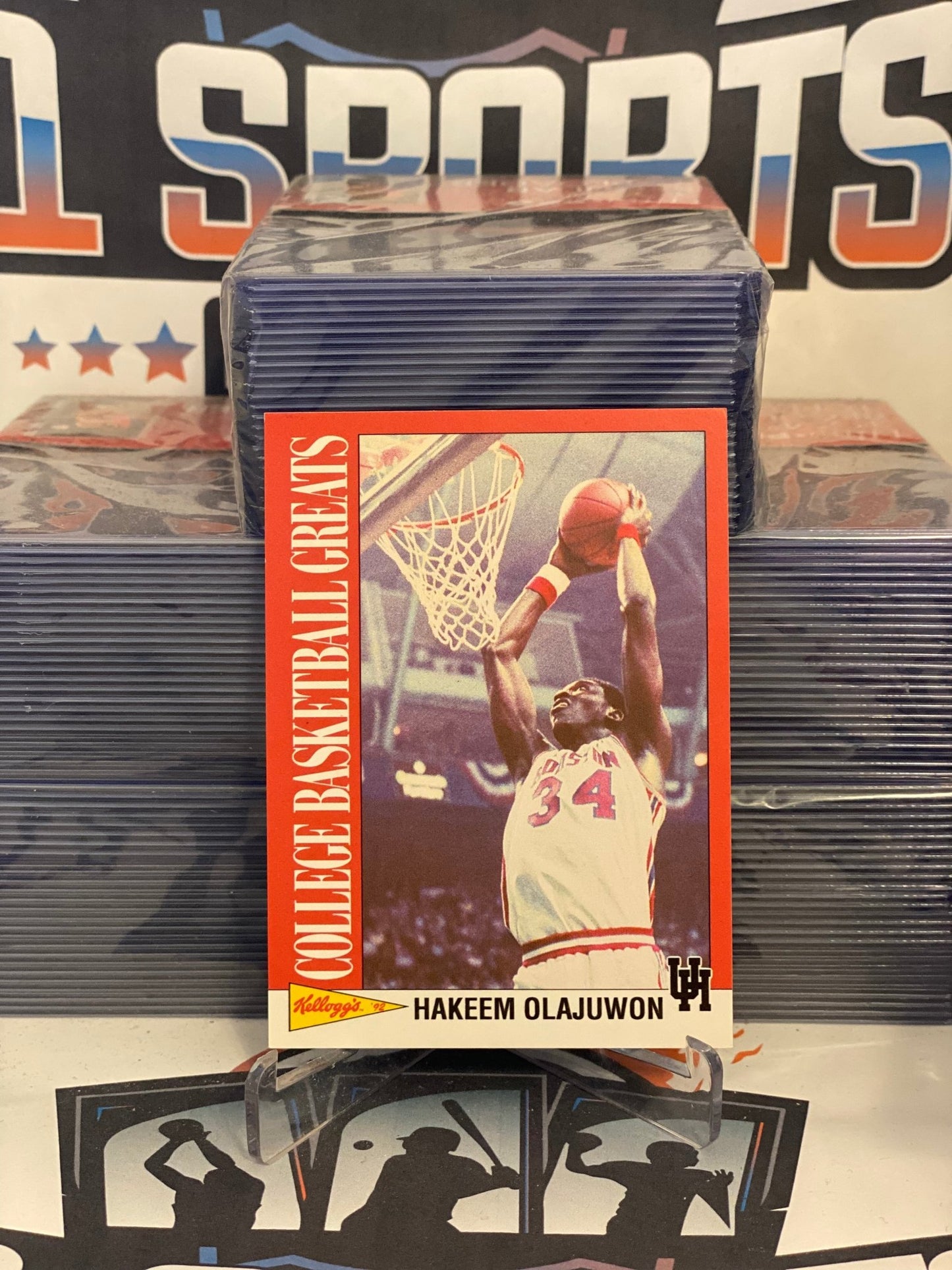 1992 Kellogg's (College Basketball Greats) Hakeem Olajuwon #11