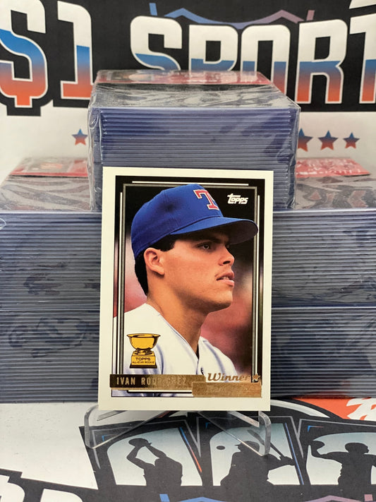 1992 Topps (Gold Winner, Rookie Cup) Ivan Rodriguez #78