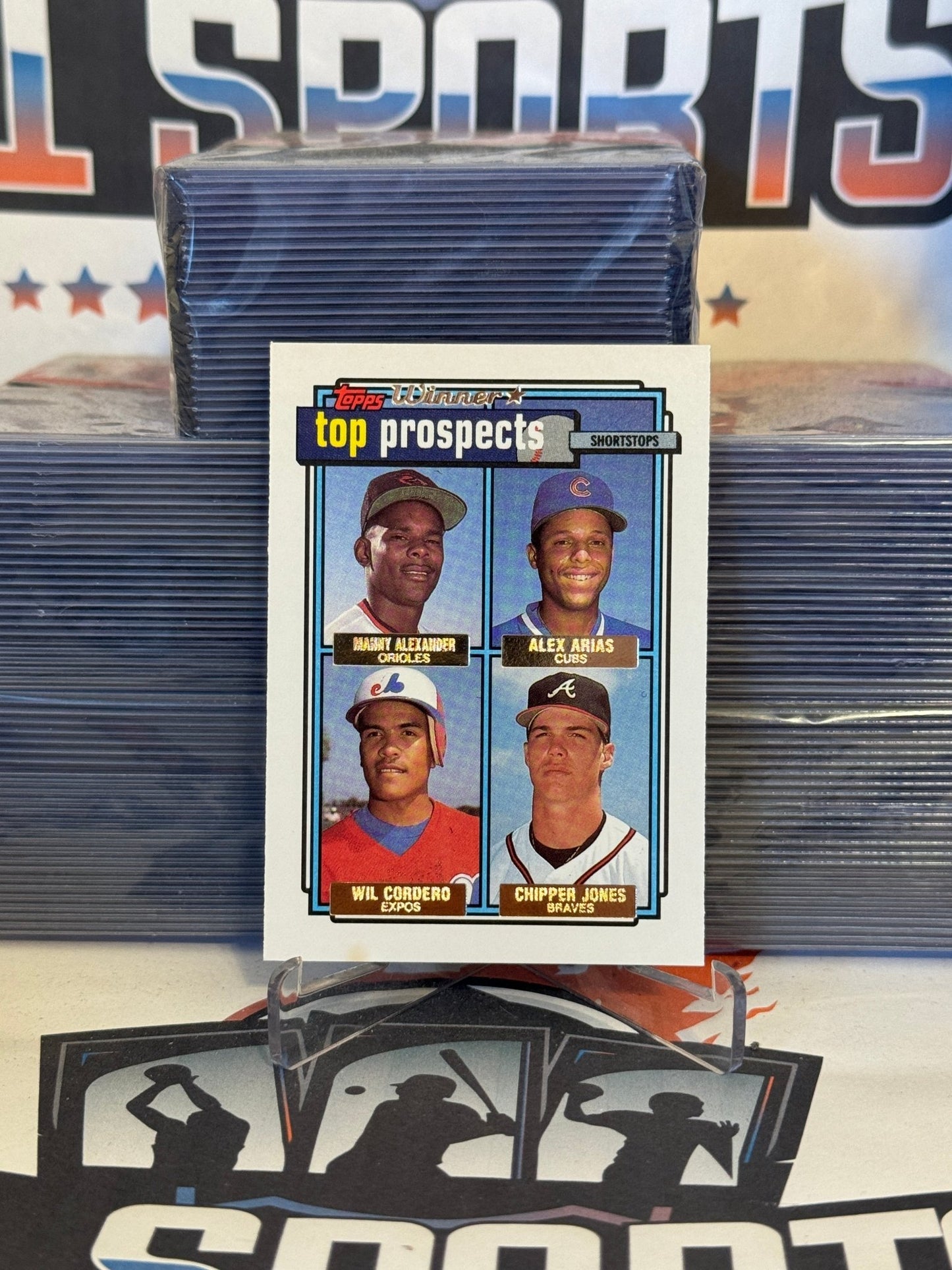 1992 Topps (Gold Winner, Top Prospects) Chipper Jones Rookie #551