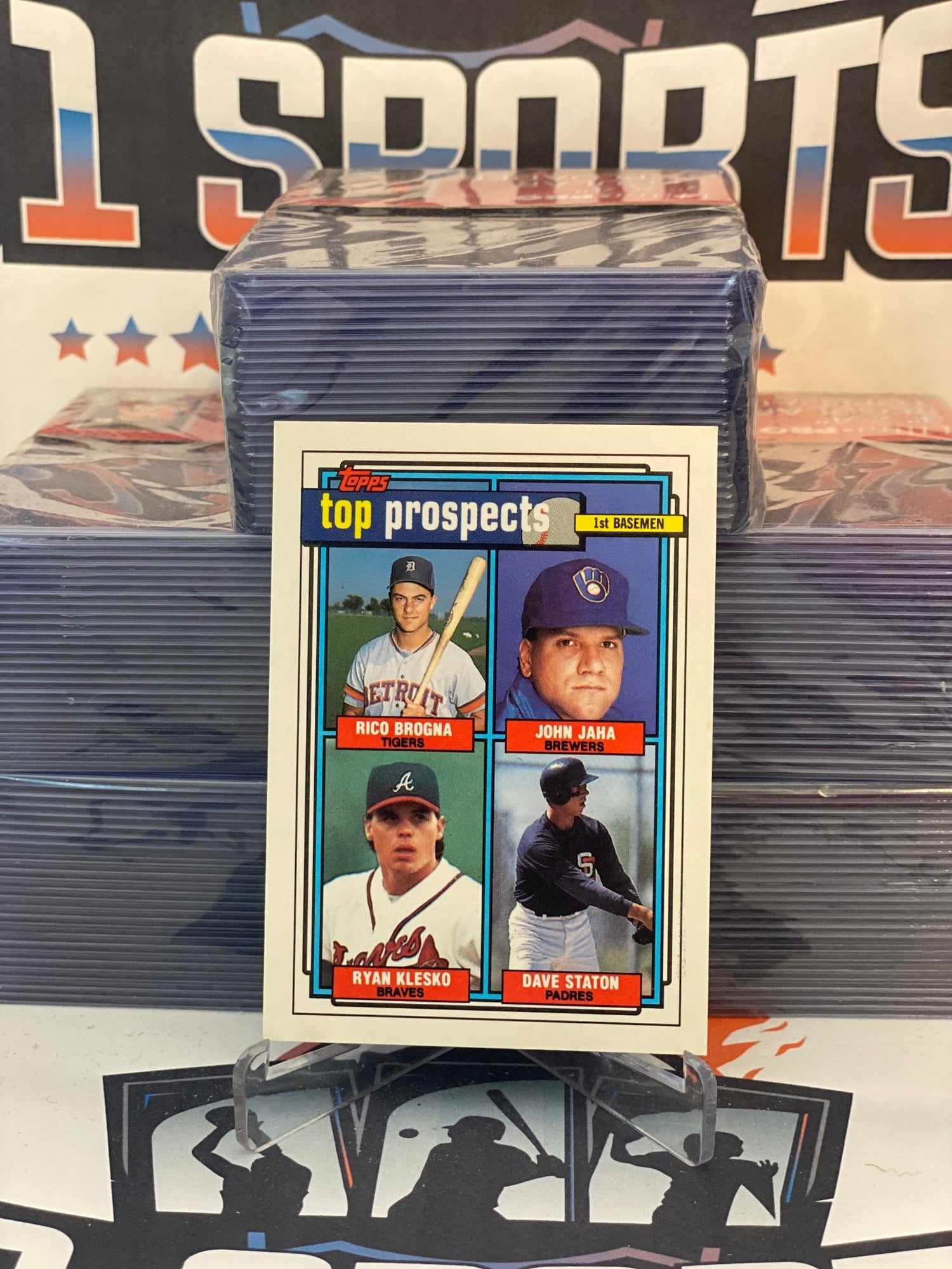 1992 Topps (Prospects) Ryan Klesko, John Jaha, Rico Brogna, Dave Stanton Rookie #126
