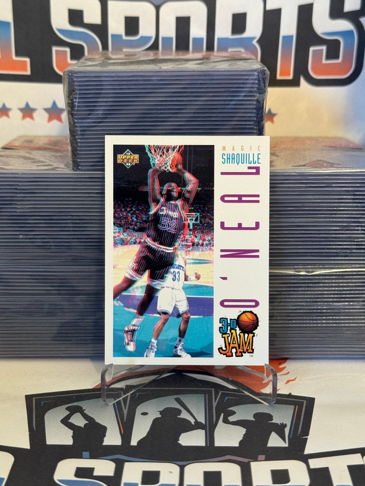1993 Topps 3-D (Jam) Shaquille O'Neal #102